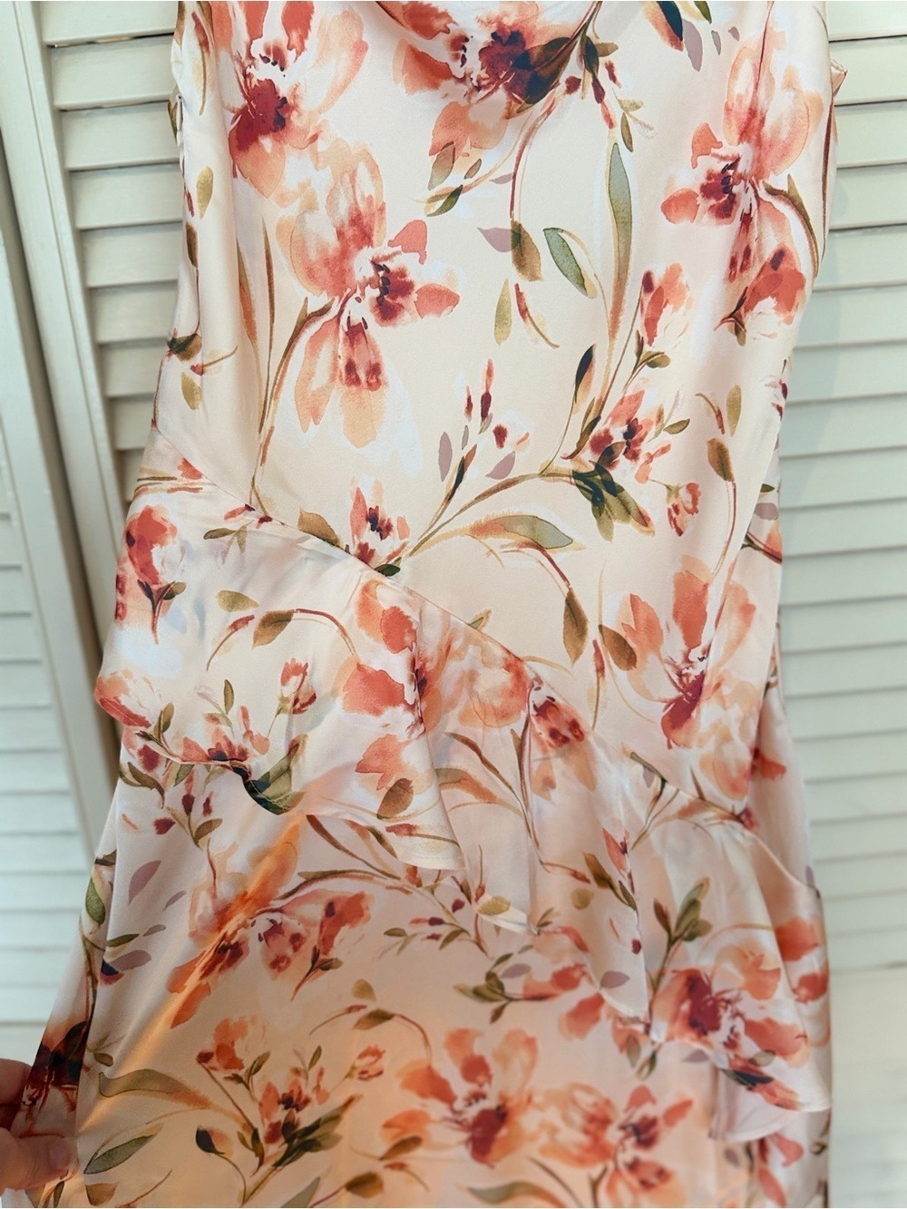 Laundry by Shelli Segal Watercolor Floral Cowl Neck Midi Dress Size 6 - Picture 5 of 8